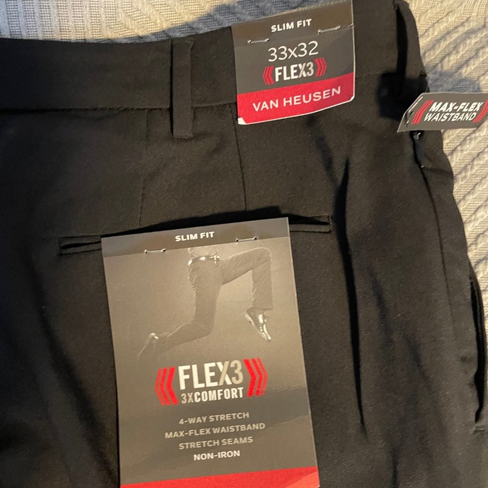 Van Heusen Flex3 Comfort Slim Fit Dress Pants 33x32